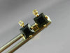 ESTATE .74CT DIAMOND & AAA SAPPHIRE 14K YELLOW GOLD SQUARE STUD EARRINGS #22824