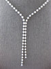 4.32CT DIAMOND 14KT WHITE GOLD BY THE YARD SEMI ETERNITY 2 ROW LARIAT NECKLACE