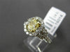 ESTATE 1.82CT FANCY YELLOW DIAMOND 18K TWO TONE GOLD 3D FILIGREE ENGAGEMENT RING