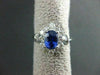 ANTIQUE LARGE 2.96CT DIAMOND & AAA SAPPHIRE 18K WHITE GOLD CLUSTER RING STUNNING