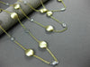 ESTATE LONG 1.20CT DIAMOND 14K WHITE & YELLOW GOLD OVAL BY THE YARD FUN NECKLACE