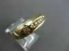 ESTATE WIDE .15CT DIAMOND 14KT YELLOW GOLD 5 STONE MENS ANNIVERSARY RING #10111