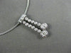ESTATE .60CT DIAMOND 18KT WHITE GOLD 3D BEZEL JOURNEY SOLITARE FLOATING PENDANT