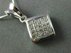 ESTATE .55CT PRINCESS DIAMOND 14KT WHITE GOLD SQUARE INVISIBLE FLOATING PENDANT