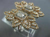 ESTATE LARGE 1.70CT ROUND & BAGUETTE DIAMOND 14KT WHITE & ROSE GOLD FLOWER RING