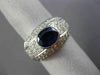 LARGE 3.37CT DIAMOND & AAA SAPPHIRE 14K WHITE GOLD OVAL ENGAGEMENT RING #25890