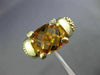 ESTATE LARGE 3.06CT DIAMOND & AAA CITRINE 14K YELLOW GOLD 3D MESH FLEXIBLE RING