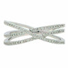 ESTATE .20CT DIAMOND 18KT WHITE GOLD 3D CLASSIC MULTI ROW CRISS CROSS FUN RING