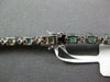 4.17CT DIAMOND & AAA EMERALD 18K WHITE GOLD CLASSIC OVAL & ROUND TENNIS BRACELET
