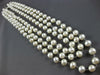 ESTATE LARGE 925 SILVER AAA PEARL 3D 3 STRAND CLASSIC LOVE NECKLACE #HSTAR-306