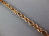 LONG 4.15CT DIAMOND & AAA MORGANITE 14K ROSE GOLD 3D OVAL X LOVE TENNIS BRACELET