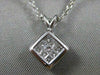ESTATE .30CTW DIAMOND INVISIBLE PRINCESS 14KT WHITE GOLD PENDANT 9M FG VS #21229