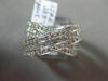 ESTATE LARGE 2.30CT ROUND & PRINCESS DIAMOND 14KT WHITE GOLD X LOVE DOUBLE RING