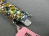 ESTATE MASSIVE 68.77CT DIAMOND & MULTI COLOR SAPPHIRE 18K WHITE GOLD 3D BRACELET