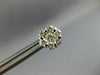 ESTATE 1.09CT DIAMOND 14KT WHITE GOLD 3D FLOWER CLUSTER STUD EARRINGS #2812