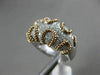 ESTATE WIDE .72CT DIAMOND 14KT WHITE & ROSE GOLD 3D PAVE HANDCRAFTED ROPE RING