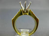 LARGE 1.80CT DIAMOND 18K 2 TONE GOLD PYRAMID SEMI MOUNT ENGAGEMENT RING #22413