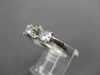 ESTATE .44CT DIAMOND 14KT WHITE GOLD 3 STONE SEMI MOUNT ENGAGEMENT RING #22464