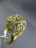 ESTATE WIDE .55CT DIAMOND 14KT YELLOW GOLD 3D OPEN FILIGREE DOME SHAPE FUN RING