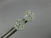 ESTATE .50CT DIAMOND 14KT WHITE GOLD 3D ROUND SOLITAIRE CLUSTER STUD EARRINGS