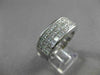 ESTATE LARGE 5.04CT PRINCESS CUT DIAMOND 18K WHITE GOLD ANNIVERSARY RING #20596