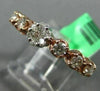 ESTATE 1.42CT DIAMOND 14KT WHITE & ROSE GOLD 3D FLOWER ETERNITY ANNIVERSARY RING
