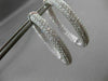 ESTATE MASSIVE 13.13CT DIAMOND 18KT WHITE GOLD OVAL DOUBLE SIDED HOOP EARRINGS