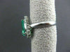 ESTATE LARGE 2.10CT DIAMOND & AAA COLOMBIAN EMERALD PLATINUM ENGAGEMENT RING