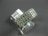 ESTATE WIDE .75CT DIAMOND 14KT WHITE GOLD 3D CLASSIC MULTI ROW ANNIVERSARY RING