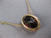 7.99CT DIAMOND & AAA GARNET 14K YELLOW GOLD OVAL & ROUND HALO FUN LOVE NECKLACE