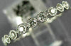 ESTATE .52CT DIAMOND 18K WHITE GOLD 3D ROUND 3mm BEZEL ETERNITY ANNIVERSARY RING