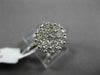 ESTATE 1.0CT DIAMOND 14KT WHITE GOLD CLUSTER HEXAGON PROMISE FRIENDSHIP RING