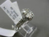 ESTATE 1.42CT DIAMOND 14KT WHITE GOLD OVAL HALO ENGAGEMENT WEDDING RING BAND SET