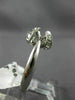 ANTIQUE .16CT DIAMOND 14KT WHITE GOLD 3D FLOWER SEMI MOUNT ENGAGEMENT RING 14766