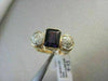 ANTIQUE WIDE 2.14CTW AMETHYST DIAMOND 14KT WHITE & YELLOW GOLD COCKTAIL RING