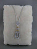 ESTATE FANCY YELLOW DIAMOND 14K WHITE 2 TONE GOLD FILIGREE PENDANT F/G VS #19538