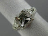 ESTATE WIDE .50CT DIAMOND 14KT WHITE GOLD SQUARE HALO SEMI MOUNT ENGAGEMENT RING