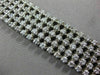 ESTATE WIDE & LONG 9.80CT ROUND DIAMOND 14K WHITE GOLD MULTI ROW TENNIS BRACELET