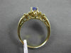 ESTATE 1.12CT DIAMOND & AAA TANZANITE 14KT YELLOW GOLD SOLITAIRE CLUSTER RING