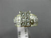 ESTATE LARGE 2.15CT ROUND & PRINCESS DIAMOND 14KT GOLD 3D ENGAGEMENT RING #21530
