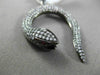ESTATE LARGE 1.70CT DIAMOND & AAA RUBY 18KT WHITE GOLD 3D FLOATING SNAKE PENDANT