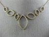 ESTATE LARGE .63CT DIAMOND 14K ROSE GOLD 3D OPEN MARQUISE SHAPE V SHAPE NECKLACE
