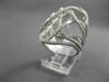 ESTATE MASSIVE 2.02CT DIAMOND 18KT WHITE GOLD MULTI WAVE 3D FUN COCKTAIL RING