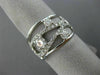 ESTATE WIDE .81CT ROUND DIAMOND 18KT WHITE GOLD 3D MULTI ROW ETOILE WAVE RING