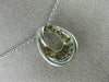 ESTATE .27CT ROUND CUT DIAMOND 14KT WHITE GOLD 3D TEAR DROP FUN FLOATING PENDANT