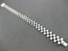 ESTATE WIDE 5.51CT DIAMOND 18KT WHITE GOLD 3D THREE ROW FLEXIBLE TENNIS BRACELET