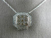 ESTATE .50CT WHITE & FANCY YELLOW DIAMOND 14K WHITE GOLD FILIGREE PENDANT #20803