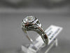 ANTIQUE .40CT OLD MINE DIAMOND 18KT WHITE GOLD 3D FILIGREE ENGAGEMENT RING 20335
