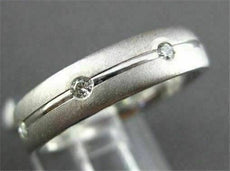 ESTATE WIDE .24CT DIAMOND 14K WHITE GOLD ETOILE ANNIVERSARY RING STUNNING #14824