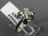 ESTATE .57CT DIAMOND 18K WHITE GOLD 3D SOLITAIRE X LOVE ENGAGEMENT RING #6424